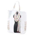 Indiahandycrfats women Fashion White Dupatta with Multicolour Pompom all four sides for Girls/women Giant Grocery Tote View1