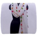 Indiahandycrfats women Fashion White Dupatta with Multicolour Pompom all four sides for Girls/women Back Support Cushion View1