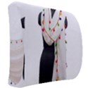 Indiahandycrfats women Fashion White Dupatta with Multicolour Pompom all four sides for Girls/women Back Support Cushion View2