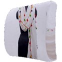 Indiahandycrfats women Fashion White Dupatta with Multicolour Pompom all four sides for Girls/women Back Support Cushion View3