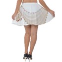 Indiahandycrfats women Fashion White Dupatta with Multicolour Pompom all four sides for Girls/women Velvet Skater Skirt View2