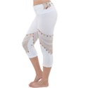 Indiahandycrfats women Fashion White Dupatta with Multicolour Pompom all four sides for Girls/women Lightweight Velour Capri Yoga Leggings View2