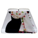 Indiahandycrfats women Fashion White Dupatta with Multicolour Pompom all four sides for Girls/women Fitted Sheet (King Size) View1