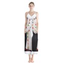 Indiahandycrfats women Fashion White Dupatta with Multicolour Pompom all four sides for Girls/women Button Up Chiffon Maxi Dress View1