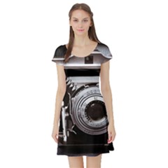 Vintage Camera Short Sleeve Skater Dress by snowwhitegirl