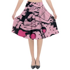 Working Woman Flared Midi Skirt by snowwhitegirl