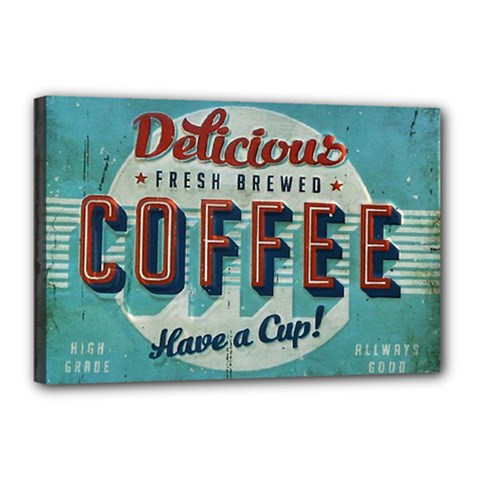 Delicious Coffee Canvas 18  X 12  (stretched) by snowwhitegirl