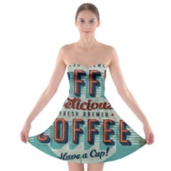 Delicious Coffee Strapless Bra Top Dress by snowwhitegirl