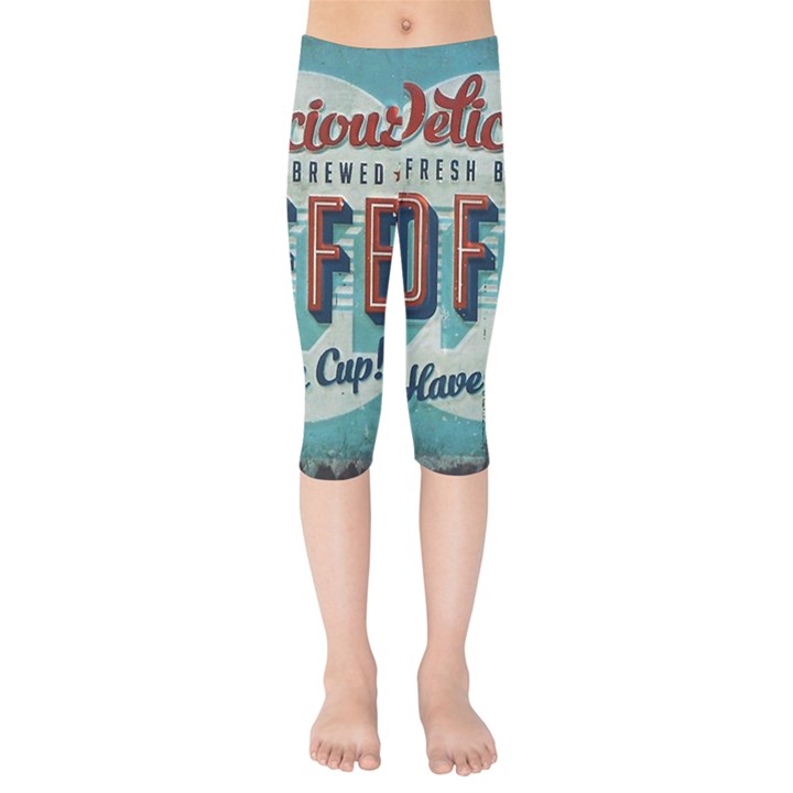 Delicious Coffee Kids  Capri Leggings 