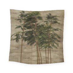 Vintage Bamboo Trees Square Tapestry (small) by snowwhitegirl