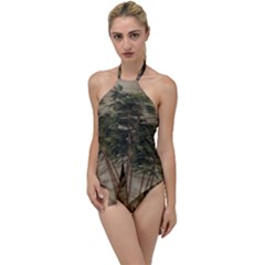 Vintage Bamboo Trees Go With The Flow One Piece Swimsuit by snowwhitegirl