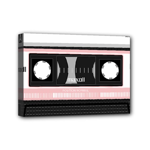 Pink Compact Cassette Mini Canvas 7  X 5  (stretched) by snowwhitegirl