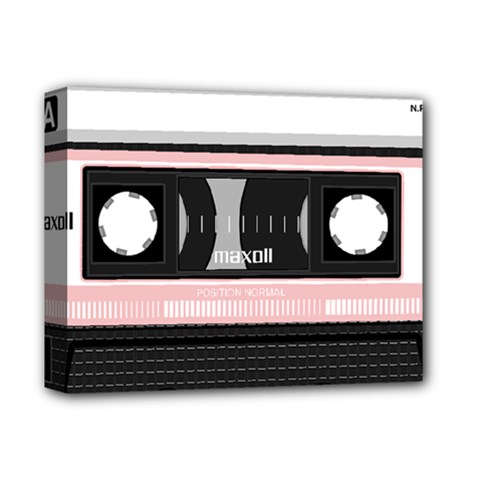 Pink Compact Cassette Deluxe Canvas 14  X 11  (stretched) by snowwhitegirl