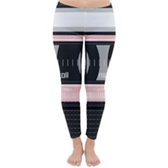 Pink Compact Cassette Classic Winter Leggings by snowwhitegirl