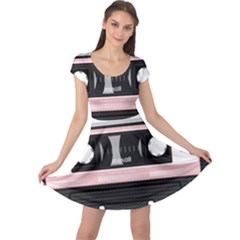 Pink Compact Cassette Cap Sleeve Dress by snowwhitegirl