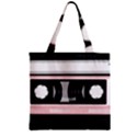 Pink Compact Cassette Zipper Grocery Tote Bag View1