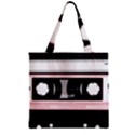 Pink Compact Cassette Zipper Grocery Tote Bag View2