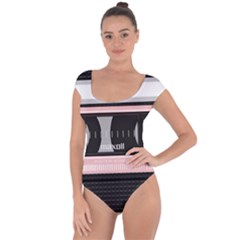 Pink Compact Cassette Short Sleeve Leotard  by snowwhitegirl