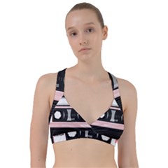 Pink Compact Cassette Sweetheart Sports Bra by snowwhitegirl