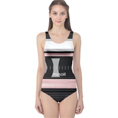 Pink Compact Cassette One Piece Swimsuit by snowwhitegirl