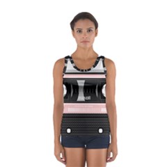 Pink Compact Cassette Sport Tank Top  by snowwhitegirl