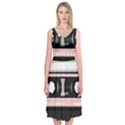 Pink Compact Cassette Midi Sleeveless Dress View1