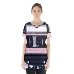 Pink Compact Cassette Skirt Hem Sports Top by snowwhitegirl