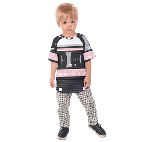 Pink Compact Cassette Kids Raglan Tee by snowwhitegirl