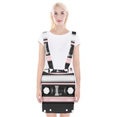 Pink Compact Cassette Braces Suspender Skirt by snowwhitegirl