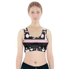 Pink Compact Cassette Sports Bra With Pocket by snowwhitegirl