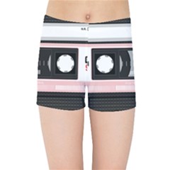 Pink Compact Cassette Kids Sports Shorts by snowwhitegirl