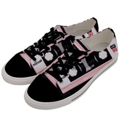 Pink Compact Cassette Men s Low Top Canvas Sneakers by snowwhitegirl