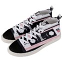 Pink Compact Cassette Men s Mid-Top Canvas Sneakers View2