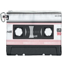 Pink Compact Cassette Canvas Cosmetic Bag (xxxl) by snowwhitegirl