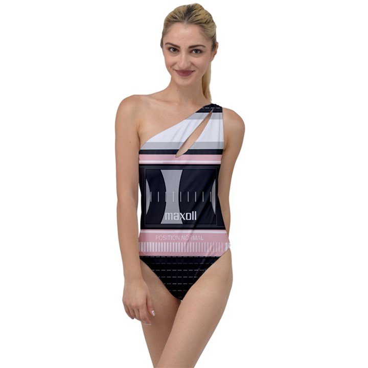 Pink Compact Cassette To One Side Swimsuit