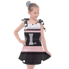 Pink Compact Cassette Kids  Tie Up Tunic Dress by snowwhitegirl