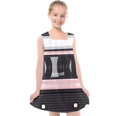 Pink Compact Cassette Kids  Cross Back Dress by snowwhitegirl