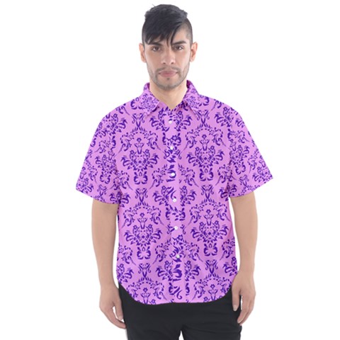 Victorian Violet Men s Short Sleeve Shirt by snowwhitegirl