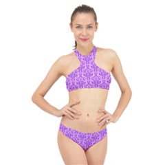 Victorian Violet High Neck Bikini Set by snowwhitegirl