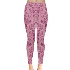 Victorian Pink Ornamental Leggings  by snowwhitegirl