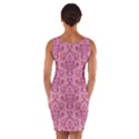 Victorian Pink Ornamental Wrap Front Bodycon Dress View2