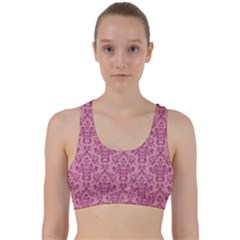 Victorian Pink Ornamental Back Weave Sports Bra by snowwhitegirl