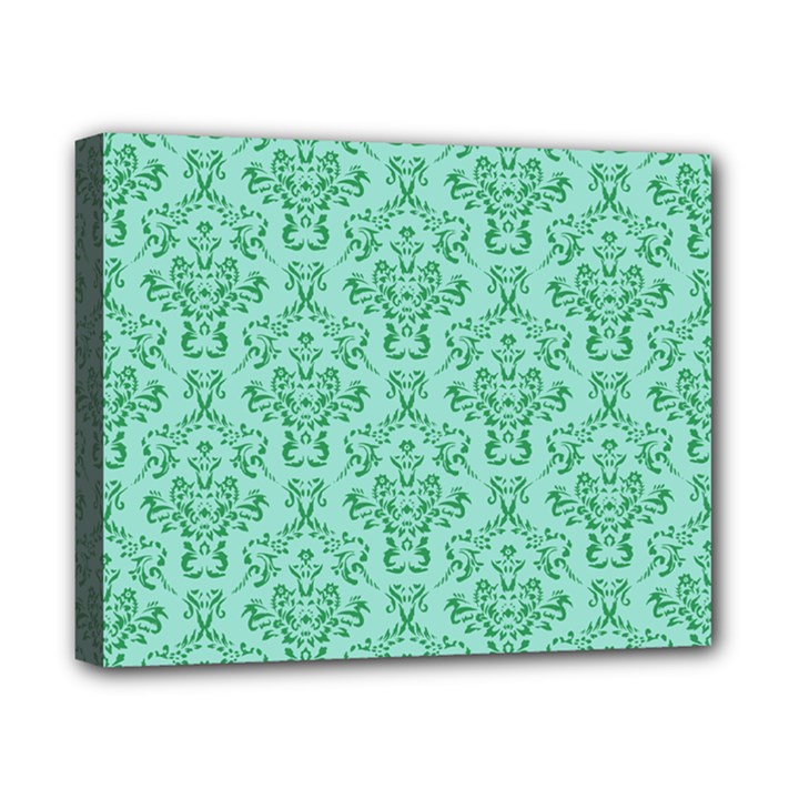 Victorian Teal Ornamental Canvas 10  x 8  (Stretched)