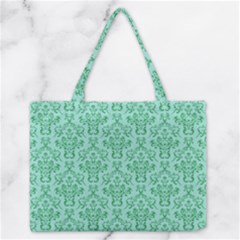 Victorian Teal Ornamental Zipper Medium Tote Bag by snowwhitegirl