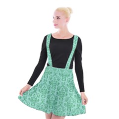 Victorian Teal Ornamental Suspender Skater Skirt by snowwhitegirl