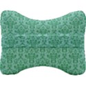 Victorian Teal Ornamental Velour Seat Head Rest Cushion View2