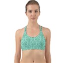 Victorian Teal Ornamental Back Web Sports Bra View1