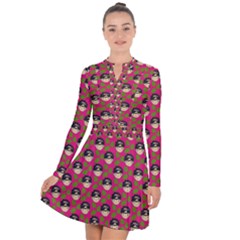 Frida Pink Long Sleeve Panel Dress by snowwhitegirl