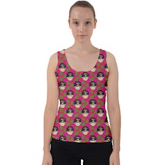 Frida Pink Velvet Tank Top by snowwhitegirl