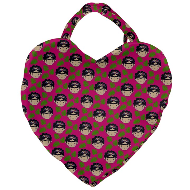 Frida Pink Giant Heart Shaped Tote